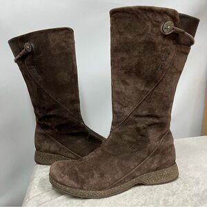 Teva 9.5 Brown Suede Women's Boots Montecito riding zip up